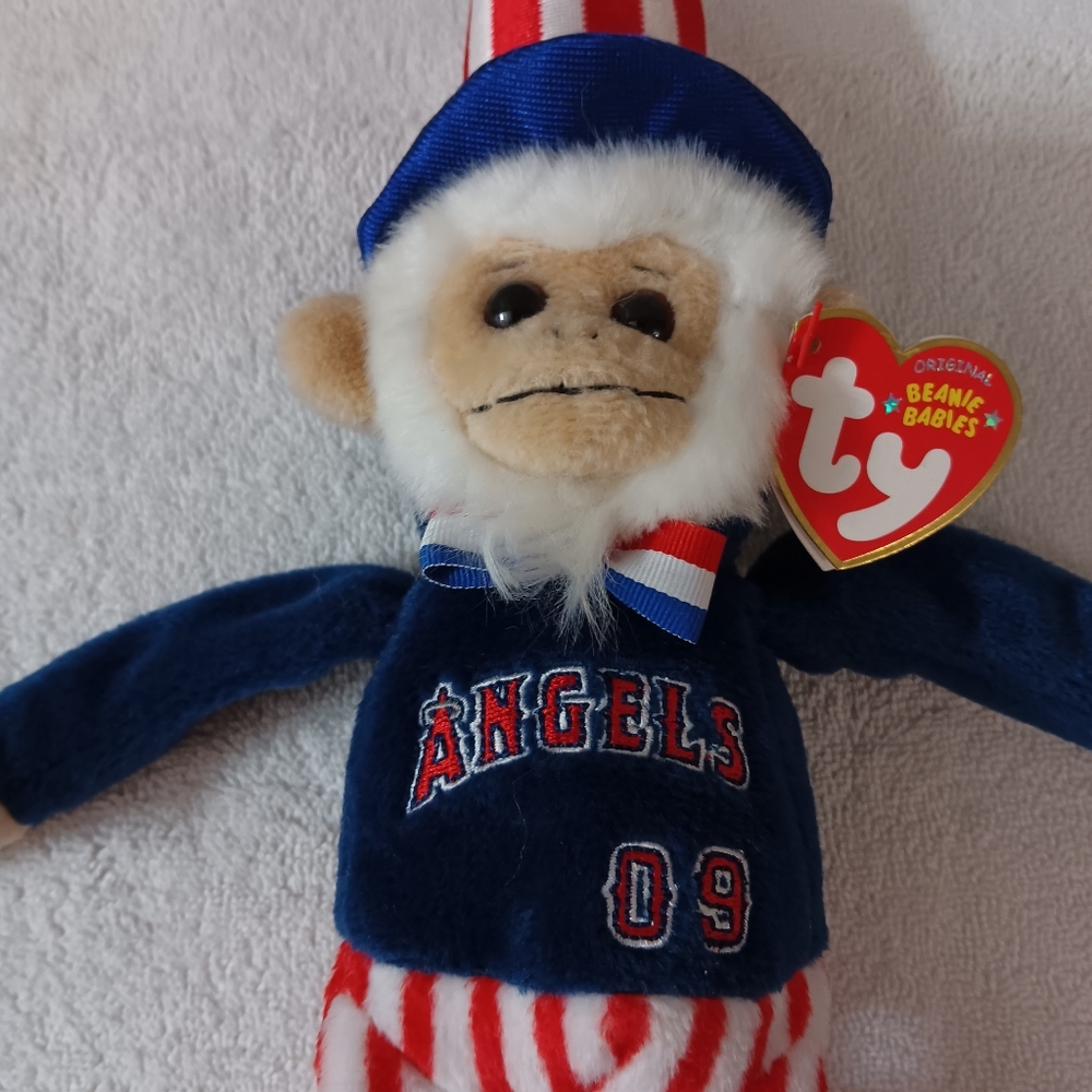 Ty Beanie Baby Patriotic Monkey - Picture 2 of 3
